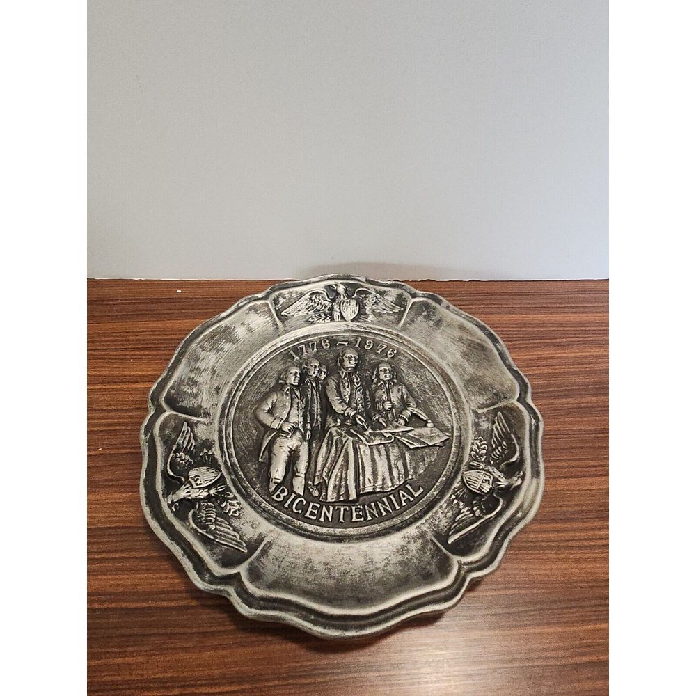 Vintage 1976 Bicentennial‎ Declaration Signing Wall Plate Import Japan